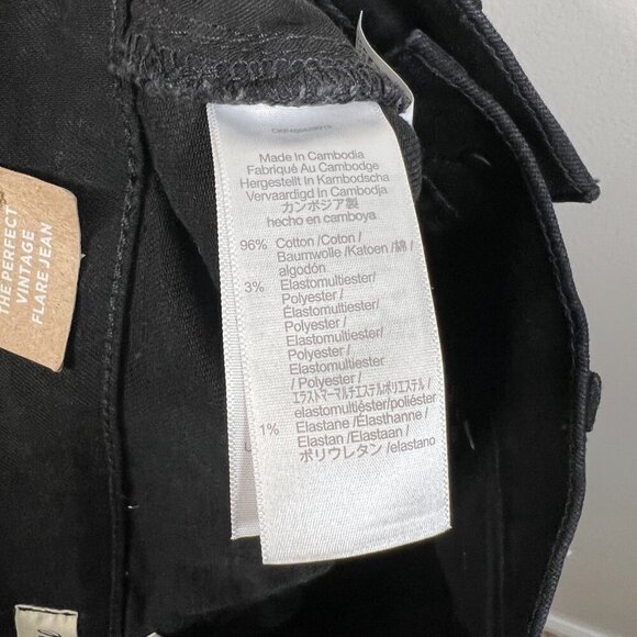 Madewell The Perfect Vintage Flare Jean Size 26 Sherborn Wash Black High Rise - Picture 12 of 14